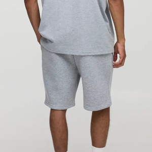 Pantalones Cortos Bermuda para Hombre, Grises, de Algodón Transpirable y Ecológico, con Logotipo Frontal, Cintura Elástica, Estilo Casual - Product Image 5