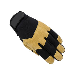 Gants d'hiver pour homme, en cuir de daim, pour la conduite en extérieur, entièrement couvrants, de sécurité, couleur noire, style classique, nouvelle mode - Product Image 5