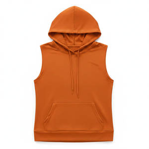 Sudadera con Capucha sin Mangas para Mujer, de Algodón, Color Sólido, Estilo Casual, Transpirable, Tejida, para Otoño - Product Image 1