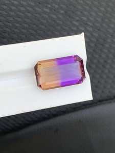 Ametrine violette naturelle, taille octogonale, 20 carats, clarté impeccable, pierre précieuse en vrac pour la création de bijoux, certifiée par un tiers, Zubeda Gems - Product Image 3