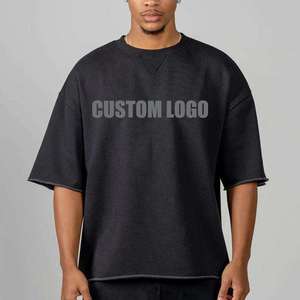 Men Oversized Boxy Fit T Shirt Custom Logo Heavy Cotton Tee Streetwear Oversized T Shirt Premium Heavyweight Cotton - Product Image 6