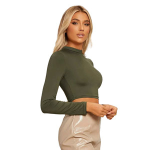 Solid Trader Crop Top Femme, Design Épuré et Élégant, Coutures Robustes, Longue Durée, Respirant, Doux pour la Peau, Style Western - Product Image 2