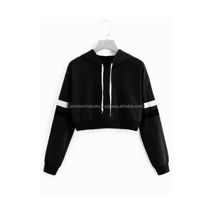 Women's Casual Long Sleeve Crop Top <b>Hoodies</b> New Arrival Winter <b>Sweatshirts</b> for <b>Girls</b> - Product Image 1