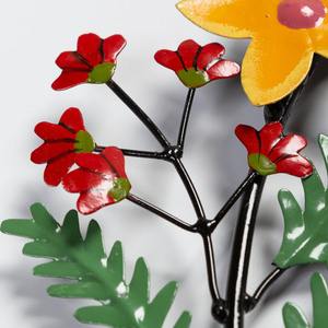 Couronne de fleurs en métal multicolore, décoration murale, décoration de jardin en plein air, ornement floral suspendu à la porte pour la maison, la véranda, le Patio, cadeau - Product Image 3