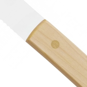 Couteaux à steak avec manche en bois, lame dentelée en acier inoxydable et triple rivet, pour la restauration et la maison - Product Image 6