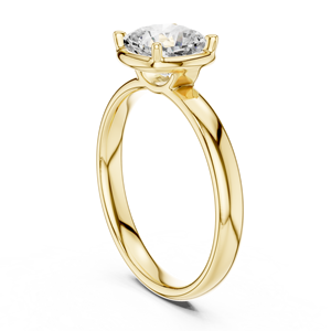 Anillo de Compromiso Clásico para Mujer en Oro Amarillo de 14K con Diamante de Corte Cojín de 1.5 CT, Certificado IGI, Diamante Cultivado en Laboratorio, Aniversario, Boda - Product Image 3