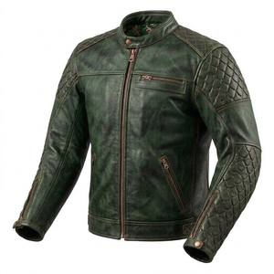 Blouson de course ergonomique pour homme, veste en cuir pour moto, équipement sportif de sécurité pour motard - Product Image 1