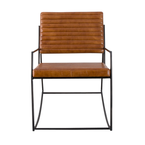 Fauteuil Porto vintage en cuir marron - Product Image 2