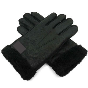 Gants d'équitation en cuir véritable pour homme, noir uni, coupe classique, gants d'équitation 2026 - Product Image 4