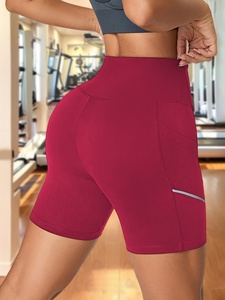 Shorts de yoga côtelés sans couture pour femmes, taille haute, pour la gym, l'entraînement, le fitness, extensibles, shorts de sport - Product Image 2