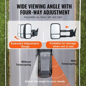 Set di Specchietti Retrovisori Manuali Convessi per Chevrolet Silverado (1988-1998) GMC, Specchietti Sinistro e Destro per una Visione Migliorata - Product Image 3