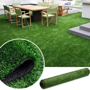 6ft X 10ft Premium tappeto erboso artificiale fori di drenaggio spessi 1.5cm erba finta gomma di supporto per interni/esterni Pet aree giardino - Product Image 4