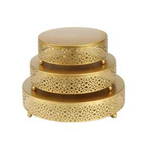 Heart Shape Golden Cake Stand Tiered <b>Dessert</b> Display Cupcake Holder Wedding Birthday Party Elegant Metal Glass Decor - Product Image 3