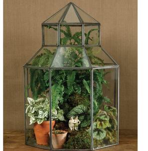 Terrario de Cristal con Forma de Tumba de Metal Negro, Florero de Cristal, Caja de Metal para Plantas, Terrario de Cristal - Product Image 1