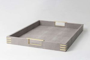 Bandeja de Servicio Moderna de Metal Negro Premium, Antiadherente y Ecológica, LE-F11102, Linea Exports Inc - Product Image 1