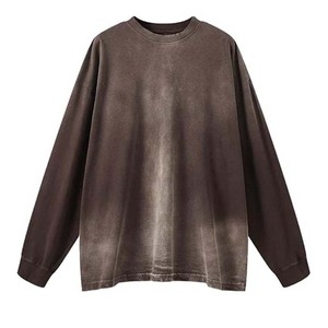 Sudadera Oversize de Cuello Redondo y Manga Larga, Teñida con Técnica Tie-Dye, de Algodón, Unisex, Tejida, para Otoño - Product Image 5