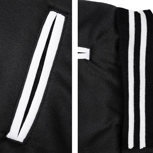 Blouson universitaire personnalisable en cuir et toile pour homme, double couche respirante, logo brodé, hiver, OEM, tendance - Product Image 5