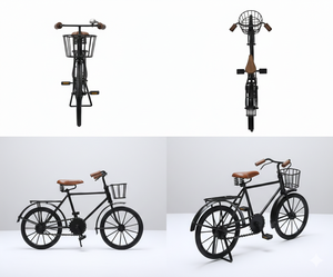 Miniature vintage en fer pour figurine de vélo rétro, technique de soudure, décoration de Noël pour la maison, le bureau, ou comme ornement artisanal - Product Image 3