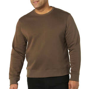 Sweat-shirts en coton surdimensionnés à épaules tombantes pour hommes, personnalisables avec logo, en molleton, col rond, pour l'hiver, brodés, vente en gros - Product Image 2
