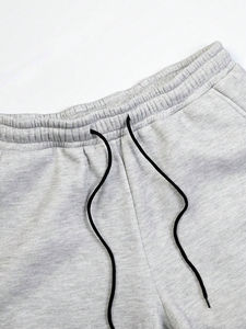 NEW Men's Letter Print <b>Hooded</b> <b>Zip</b> Sweatshirt And Drawstring Sweatpants Set - Product Image 6