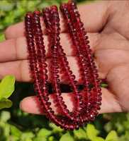 Perles de grenat rouge naturel facettées, pierres précieuses en vrac pour la fabrication de bijoux, vente en gros, toutes formes et tailles disponibles