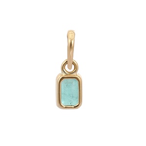Bijoux fins faits à la main, pendentif de Solitaire émeraude naturelle 18K, pendentif de pierres précieuses en or jaune massif, vente en gros, cadeau d'anniversaire - Product Image 4