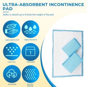 OEM Erwachsenen-Inkontinenz-Bettunterlagen Einweg 3-Schicht-Unterlagen 60x90cm Hochabsorbierende Schutzunterlagen mit Gratisproben - Product Image 5