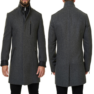 CHALASA SPORTS OEM Vente en gros Manteau long à double boutonnage en laine à carreaux pour homme, design tendance, automne-hiver - Product Image 5