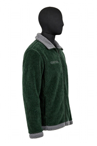 Men Winter Green Fleece Jacket Full Zip Sherpa Outerwear Warm Thick <b>Shaggy</b> <b>Coat</b> Custom Casual Heavyweight Plush Design Outdoor - Product Image 4