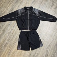 Conjunto Corto Impermeable y Cortavientos de Alta Calidad para Hombre, Estampado Personalizado, Tallas Grandes, Ajuste Regular, Transpirable, Estilo Urbano