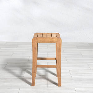 Chaise de bar d'extérieur en teck massif de haute qualité pour club de plage, complexe hôtelier, jardin et fournisseur de mobilier hôtelier - Product Image 5