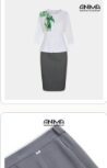 <b>Women</b> Office Blouse and Pencil <b>Skirt</b> Uniform Set - Product Image 2