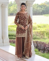 Salwar Kameez ethnique indien avec dupatta et broderies pour toutes les occasions de mariage, tenue de cérémonie pour femmes à prix abordable