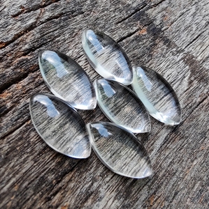 Pierre précieuse naturelle de haute qualité, cristal clair, taille cabochon, forme marquise, calibrée, en vrac, pour la fabrication de bijoux, vente en gros - Product Image 4