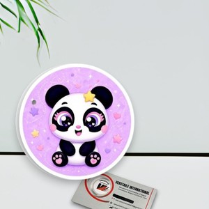 Paleta Magnética Profesional para Extensiones de Pestañas, Diseño Panda, Rectangular/Cuadrada/Circular, con Diamantes, Acrílica Personalizable - Product Image 1
