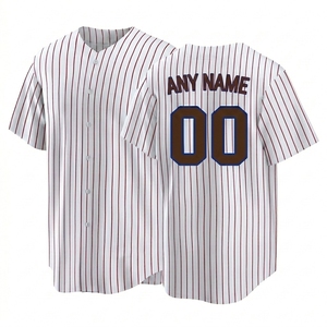 Camiseta de Béisbol de Talla Grande, 100% Poliéster, Personalizable, Cuello en V, Sublimada, Manga Corta, Botones Delanteros - Product Image 1