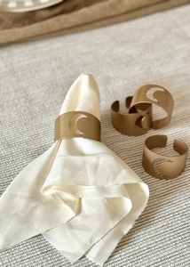 Decorative Metal Islamic <b>Moon</b> Shape Napkin Holder Holiday Banquet Accessories Rustic Boho Bronze Crescent <b>Moon</b> Napkin <b>Rings</b> - Product Image 4