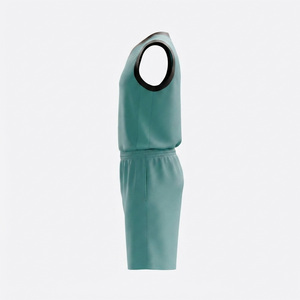 Ensemble de maillots de basket-ball personnalisés pour adultes unisexes, jaune et bleu marine, col en V, manches longues, impression numérique, numéro 10, respirant, séchage rapide - Product Image 3