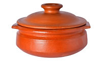 Cuisine/Faitout en Terre Cuite pour Cuisiner et Servir/Handi Biologique/Rouge Naturel Pré-Assaisonné - 3 Litres avec Couvercle