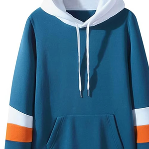 Sudadera con Capucha Unisex con Bloques de Color, Corte Holgado, Informal, con Bolsillo, Manga Regular, Tejida, para Otoño - Product Image 6