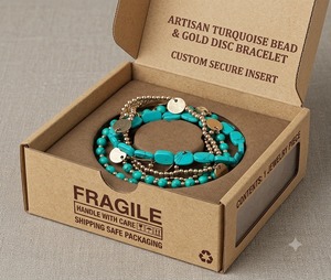 Ensemble de bracelets bohèmes pour femmes, perles turquoise, plaqué or antique, multi-brins, empilables - Product Image 4