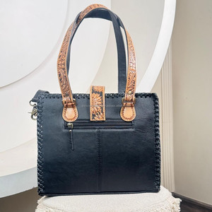 New Customize Luxury High Quality Hand <b>Tooled</b> <b>Leather</b> Tote Bag Manufacturers Lady Genuine Cowhide <b>Leather</b> Shoulder Bag for Women - Product Image 5