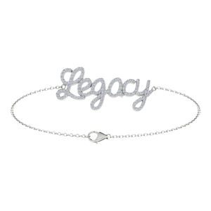 Bracelet en argent pour femme avec breloque en cristal blanc, bijou élégant et tendance, accessoire cadeau, style affirmé pour le quotidien - Product Image 2