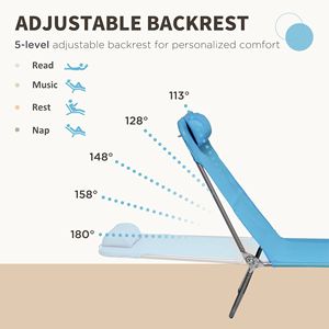 Set di 2 Sdraio Pieghevoli da Esterno per Piscina, Reclinabili con Schienale in Rete Traspirante, Cuscino per Prendere il Sole, Lettini Prendisole di Qualità Premium - Product Image 4