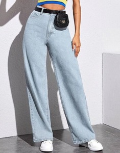 100% Cotton Women's <b>Boot</b> Cut Jeans-Mid Waist Knee-Length Eco-Friendly Soft Stretch Cotton Blend with Vintage Ripped Details - Product Image 4