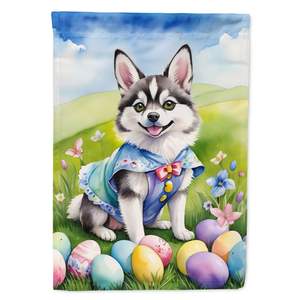 Multicolor Alaskan Klee Kai Easter Egg Hunt Garden Flag Mailbox Banner Décorative Yard Banner for Patio Artwork for Flower Beds & Lawn - Product Image 1