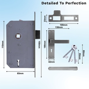 Serrure à mortaise KY Premium pour portes de chambre et portes intérieures Haute Sécurité - Product Image 3