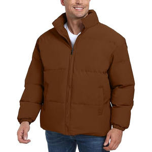 Veste d'hiver rembourrée en duvet de canard légère et chaude pour homme avec logo personnalisé, en nylon, à capuche, style puffer - Product Image 1