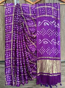 Aisha Bandhej Special bandhani pure silk bandhej ghatchola <b>saree</b> - Product Image 2
