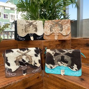 Nueva moda de mujer cuero de vaca grabado con láser cuero de ante genuino bandolera minimalista moda elegante bolsos de hombro Logo - Product Image 3